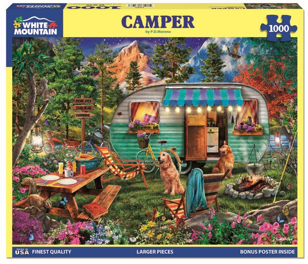 White Mountain - Camper - 1000 Piece Jigsaw Puzzle