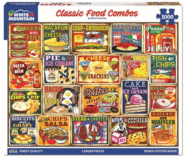 White Mountain - Classic Food Combos - 1000 Piece Jigsaw Puzzle