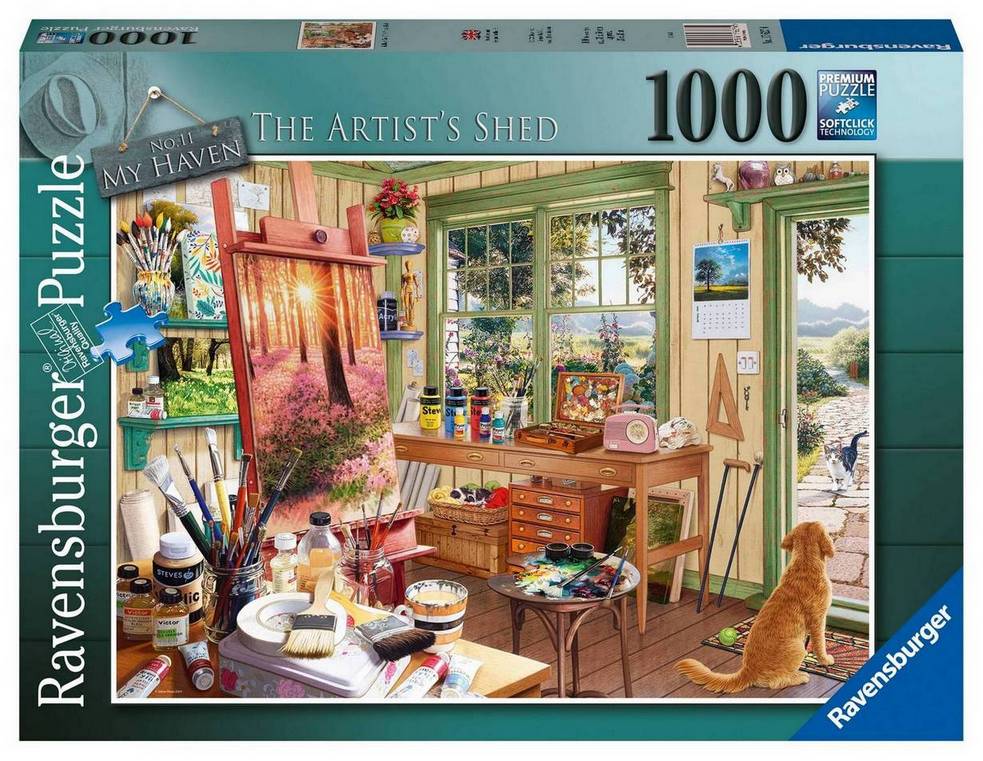 Ravensburger - My Haven No 11 - The Artist’s Shed - 1000 Piece Jigsaw Puzzle