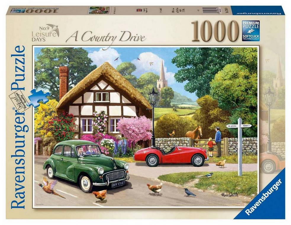 Ravensburger - Leisure Days No 9  A Country Drive - 1000 Piece Jigsaw Puzzle