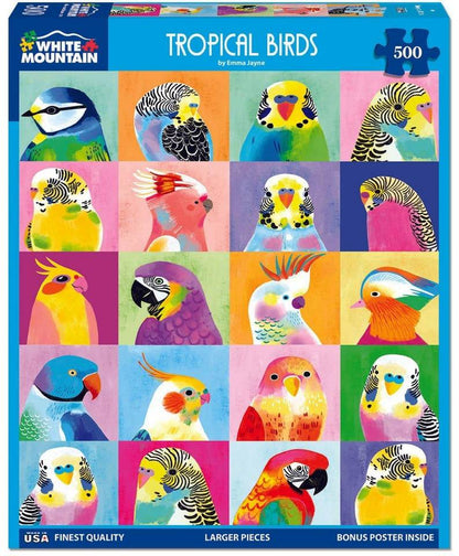 White Mountain - Tropical Birds - 500 Piece Jigsaw Puzzle