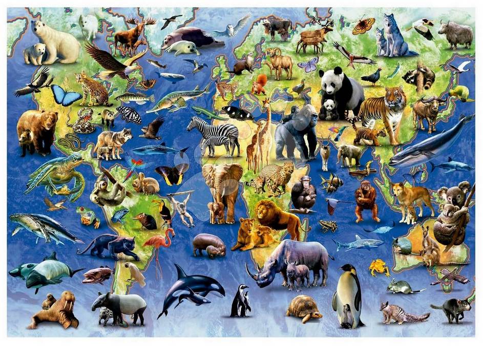 Educa - One Hundred Endangered Species - 500 Piece Jigsaw Puzzle