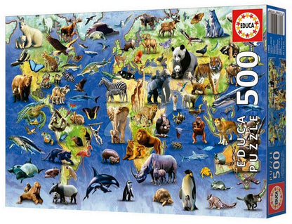 Educa - One Hundred Endangered Species - 500 Piece Jigsaw Puzzle