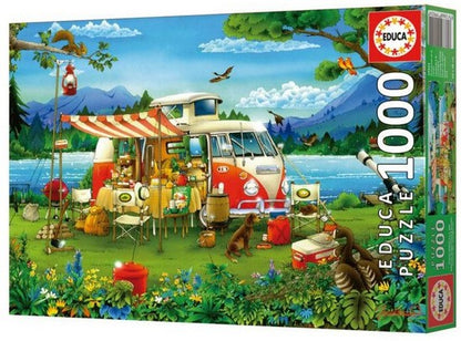 Educa - Camping Holiday - 1000 Piece Jigsaw Puzzle