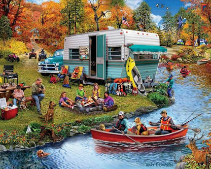 White Mountain - Happy Camping Seek & Find - 1000 Piece Jigsaw Puzzle