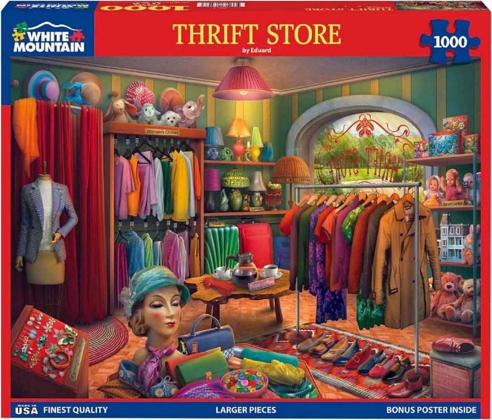 White Mountain - Thrift Store - 1000 Piece Jigsaw Puzzle