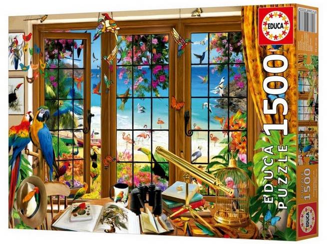 Educa - Birders Window - 1500 Piece Jigsaw Puzzle