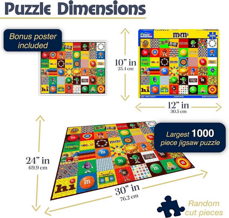 White Mountain - M&M'S Fun - 1000 Piece Jigsaw Puzzle