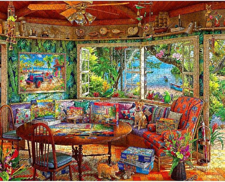 White Mountain - Puzzlers Paradise Paradise - 1000 Piece Jigsaw Puzzle