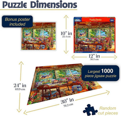 White Mountain - Puzzlers Paradise Paradise - 1000 Piece Jigsaw Puzzle