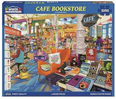 White Mountain - Cafe Bookshop  - 1000 Piece Jigsaw Puzzle