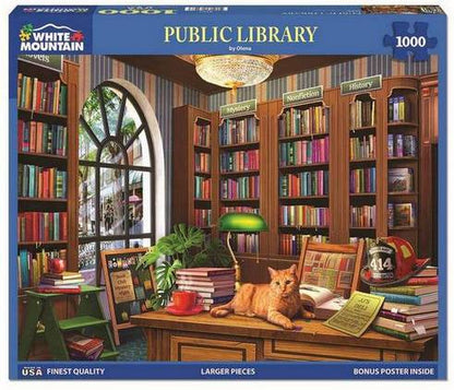 White Mountain - Public Library - 1000 Piece Jigsaw Puzzle