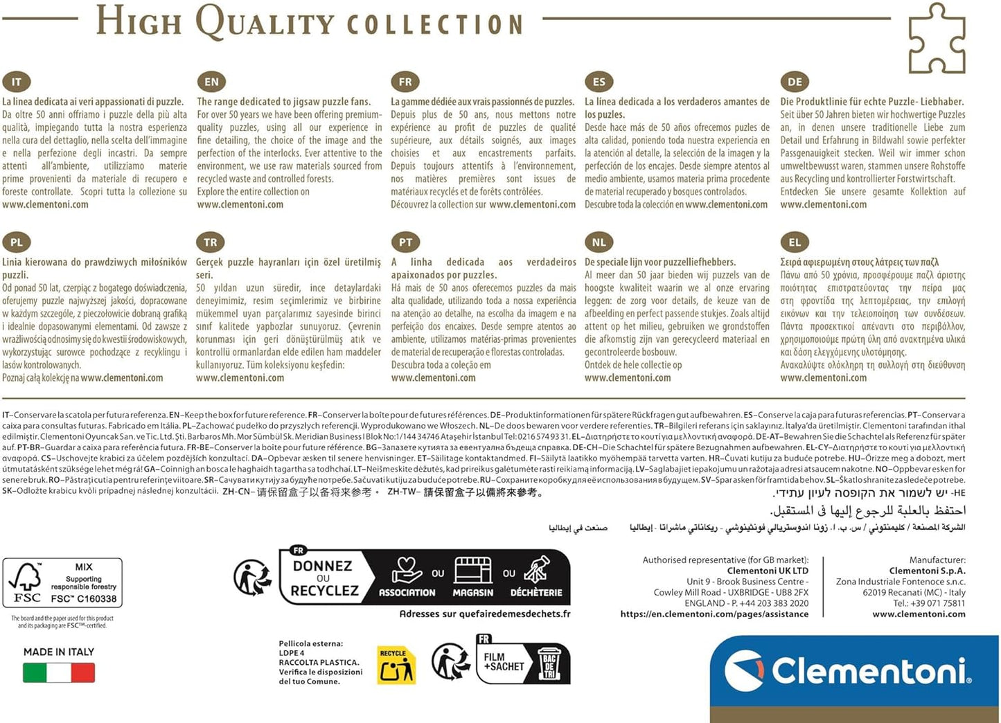 Clementoni - Italian Sight - 1500 Piece Jigsaw Puzzle