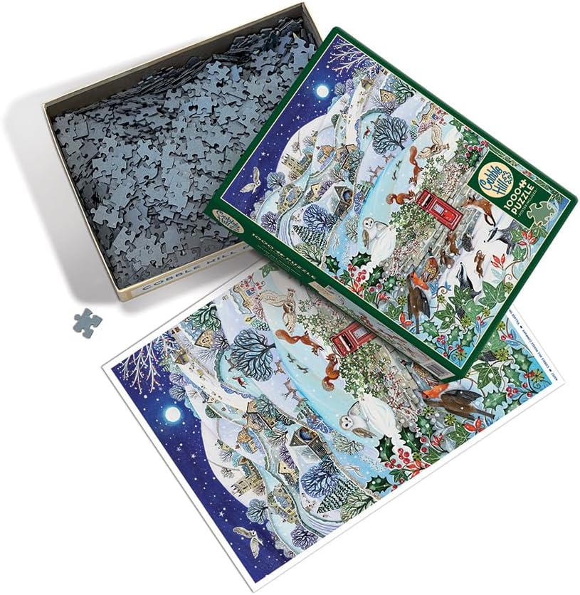 Cobble Hill - Village on a Winter Night  - 1000 Piece Jigsaw Puzzle