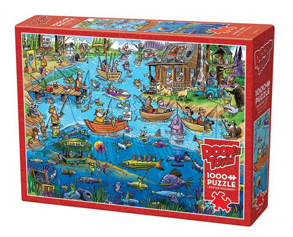 Cobble Hill - Doodletown - Gone Fishing  - 1000 Piece Jigsaw Puzzle