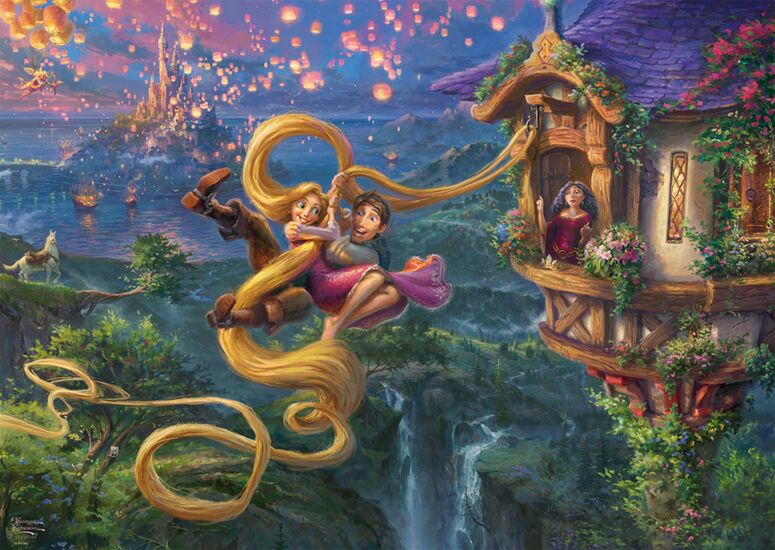 Schmidt - Thomas Kinkade - Disney Tangled Up in Love - 1000 Piece Jigsaw Puzzle