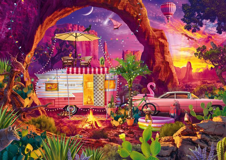 Schmidt - A Desert Camping Paradise - 1000 Piece Jigsaw Puzzle