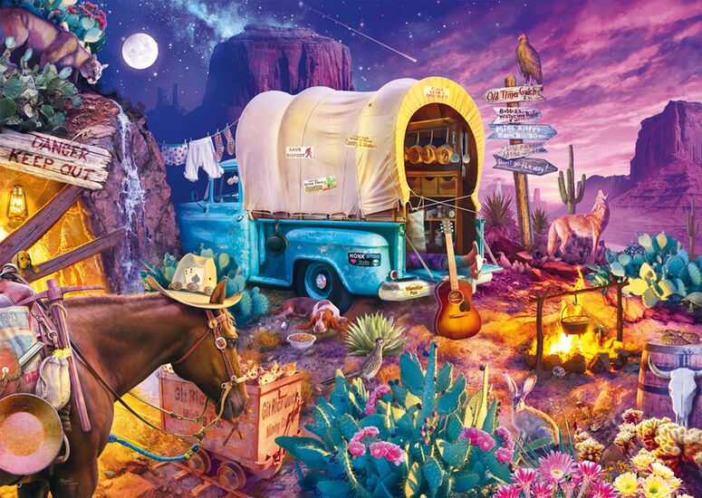 Schmidt - A Charming Wild West Campout - 1000 Piece Jigsaw Puzzle