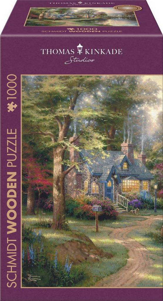 Schmidt - Thomas Kinkade - Hometown Lake - 1000 Piece Wooden Jigsaw Puzzle