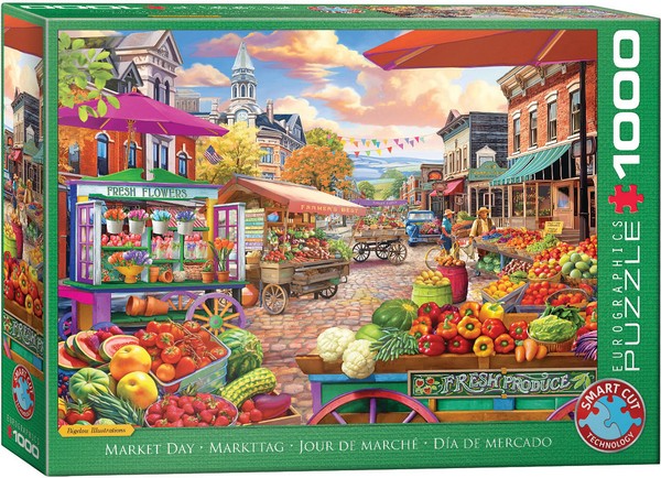 Eurographics - Main Street Market Day - 1000 Piece Jigsaw Puzzle