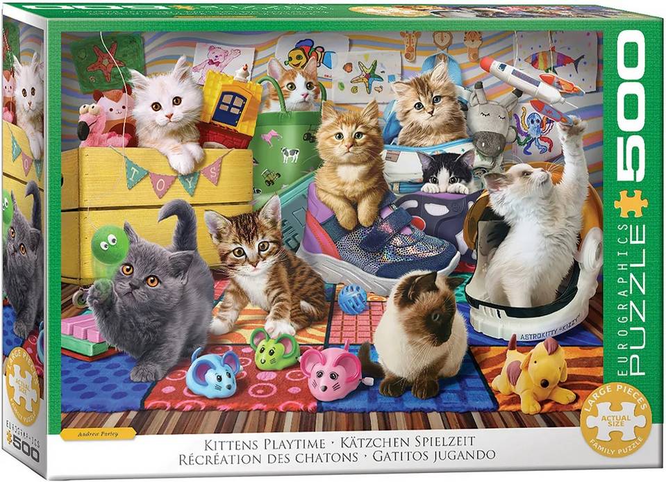 Eurographics - Kittens Playtime - 500XL Piece Jigsaw Puzzle