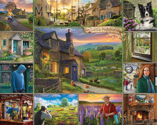 White Mountain - Murder in Little Piddling - 1000 Piece Jigsaw Puzzle