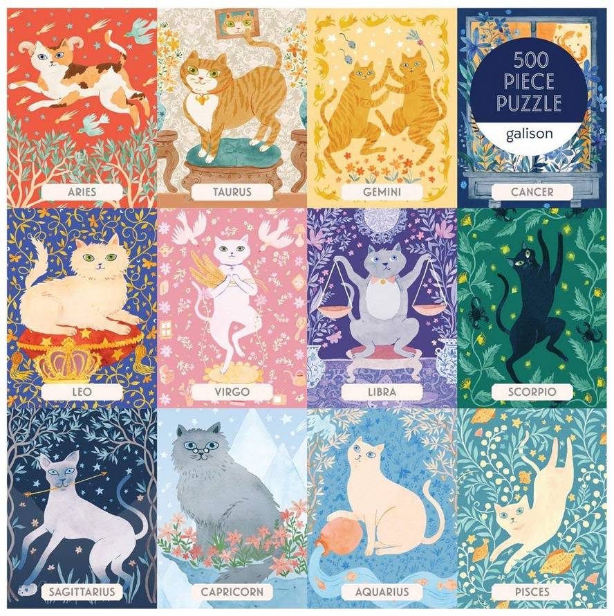 Galison - Cat Zodiac - 500 Piece Jigsaw Puzzle