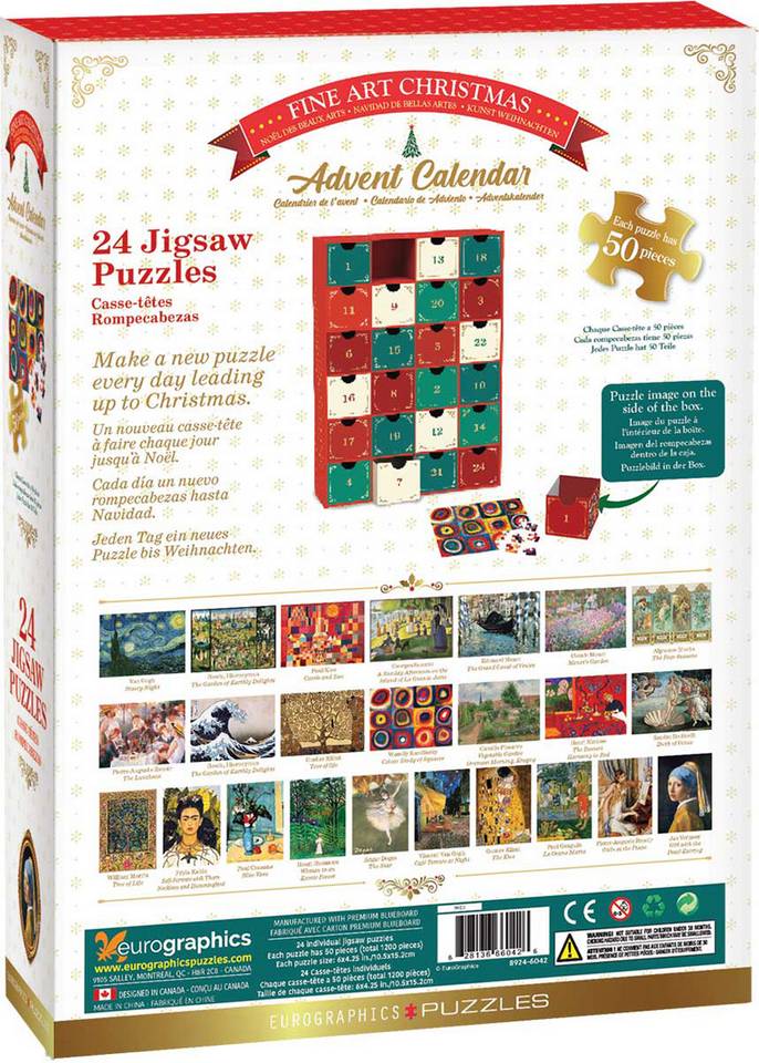 Eurographics - Masterpieces - Advent Calendar 24 x 50 Piece