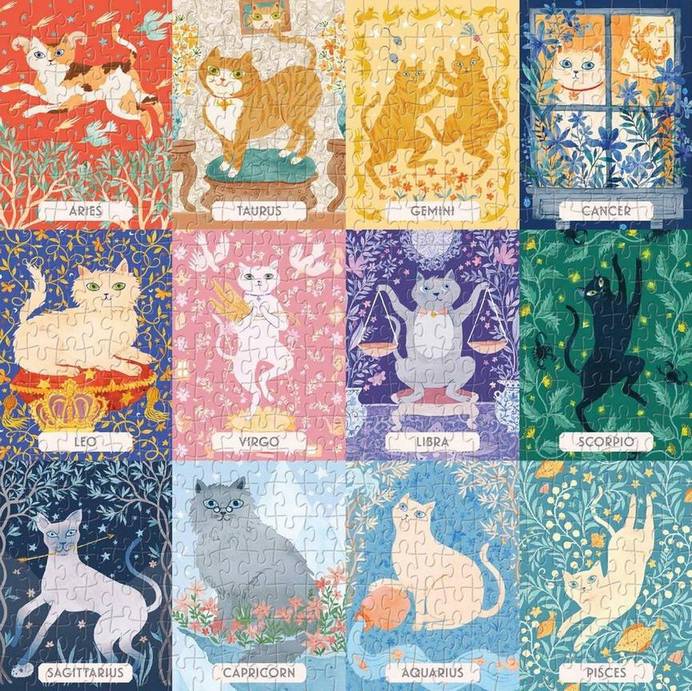 Galison - Cat Zodiac - 500 Piece Jigsaw Puzzle