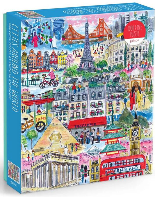 Galison - Michael Storrings - Cities Around the World - 1000 Piece Jigsaw Puzzle