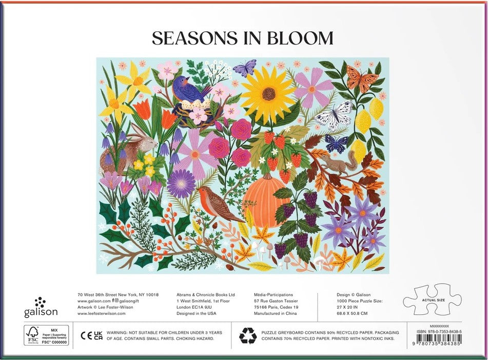 Galison - Seasons in Bloom - 1000 Piece Jigsaw Puzzle