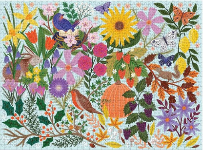 Galison - Seasons in Bloom - 1000 Piece Jigsaw Puzzle