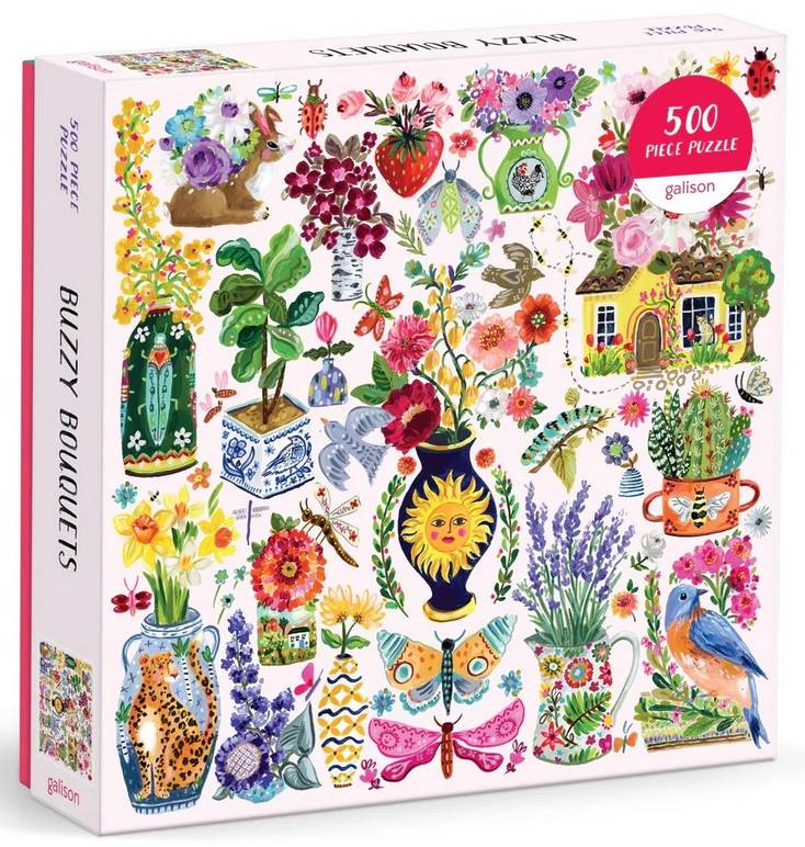 Galison - Buzzy Bouquets - 500 Piece Jigsaw Puzzle