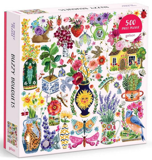 Galison - Buzzy Bouquets - 500 Piece Jigsaw Puzzle