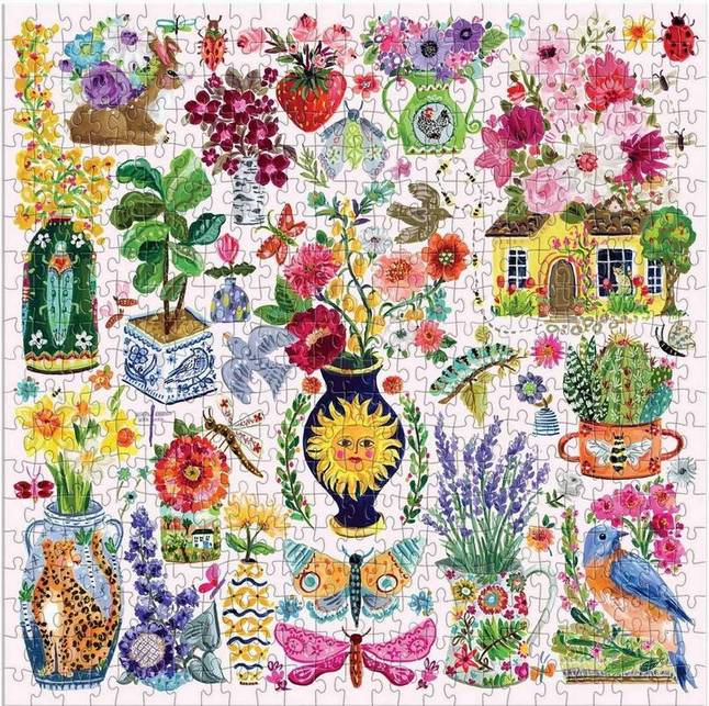Galison - Buzzy Bouquets - 500 Piece Jigsaw Puzzle