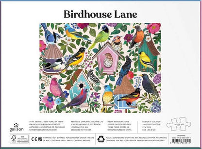 Galison - Birdhouse Lane - 1000 Piece Jigsaw Puzzle