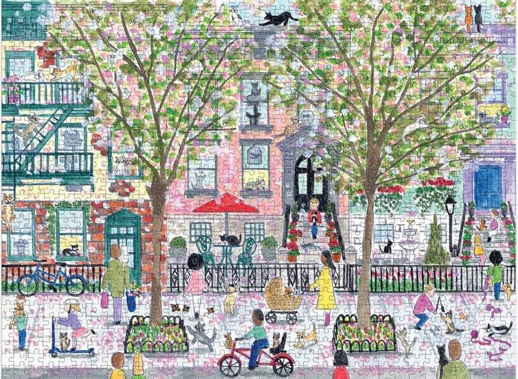 Galison - Michael Storrings - Cats In The City - 1000 Piece Jigsaw Puzzle