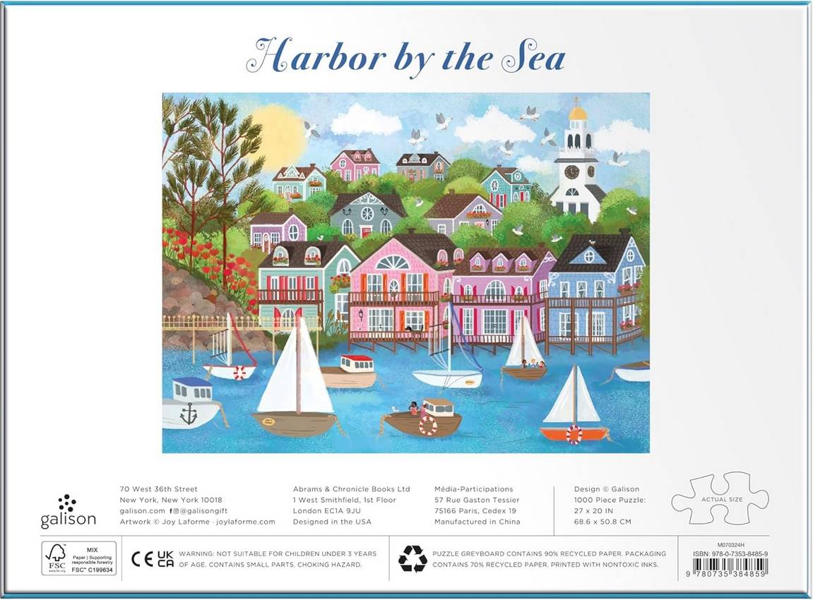 Galison - Harbor by the Sea - 1000 Piece Jigsaw Puzzle