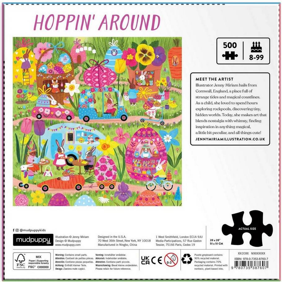 Galison - Hoppin' Around - 500 Piece Jigsaw Puzzle
