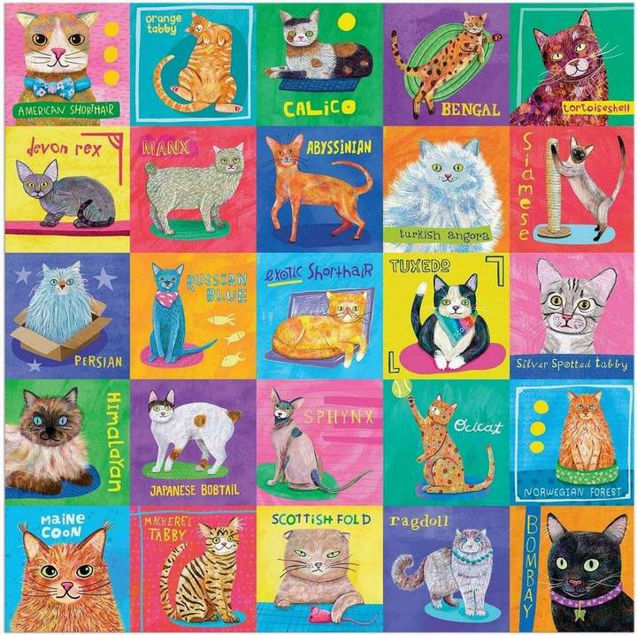 Galison - Purr-fect Portraits - 500 Piece Jigsaw Puzzle