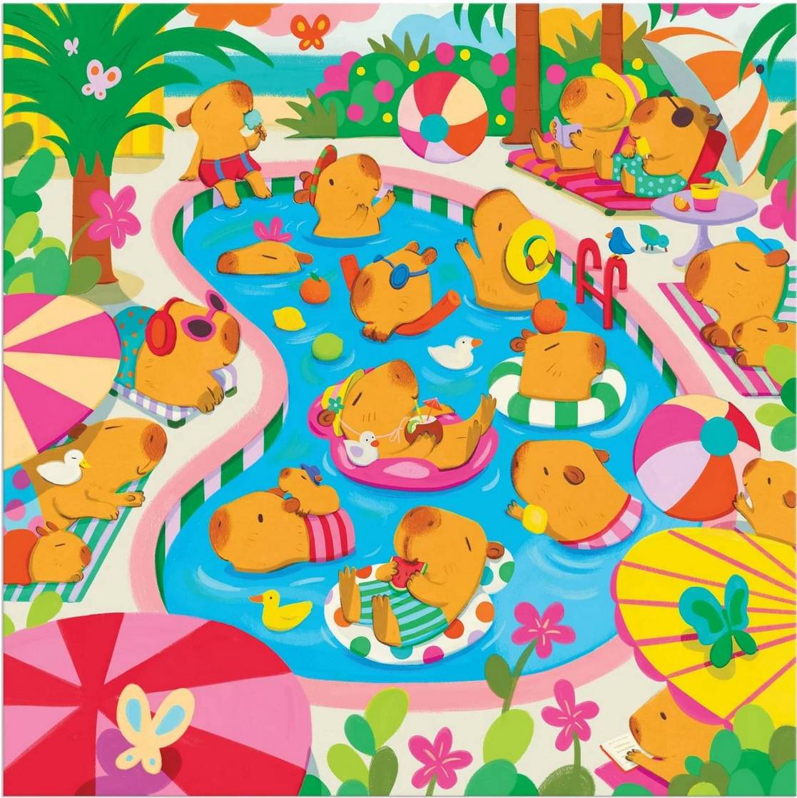 Galison - Capybara Pool Day - 500 Piece Jigsaw Puzzle