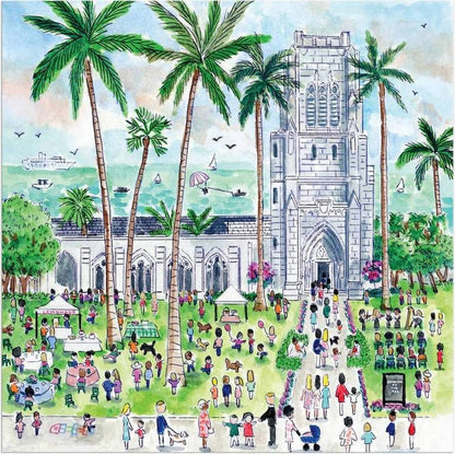 Galison - Michael Storrings - Sunday in Palm Beach Bethesda by the Sea - 500 Piece Jigsaw Puzzle