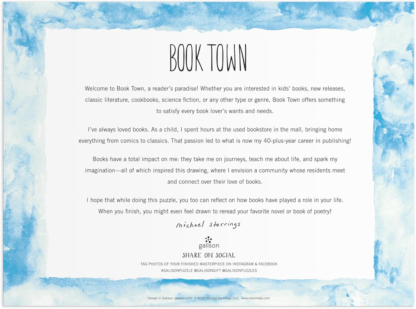 Galison - Michael Storrings - Book Townscape - 1000 Piece Jigsaw Puzzle