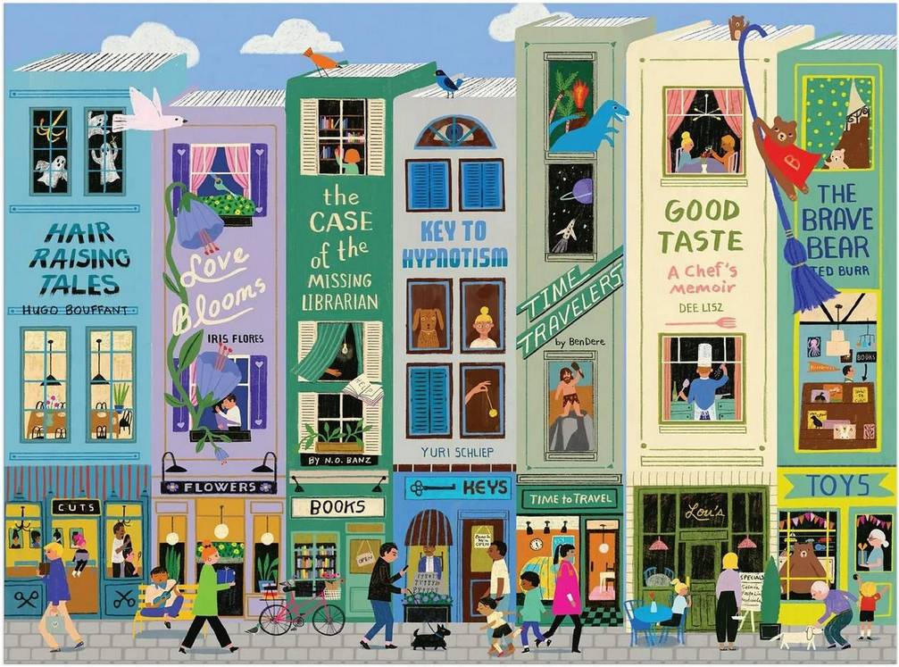 Galison - Main Street Books - 1000 Piece Jigsaw Puzzle