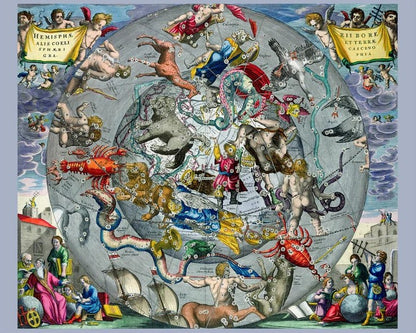 Pomegranate - Andreas Cellarius - Celestial Atlas - 1000 Piece Jigsaw Puzzle