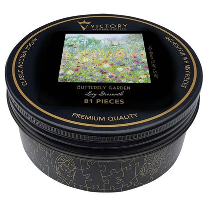 Victory Puzzles - Butterfly Garden - 81 Piece Wooden Jigsaw Puzzle