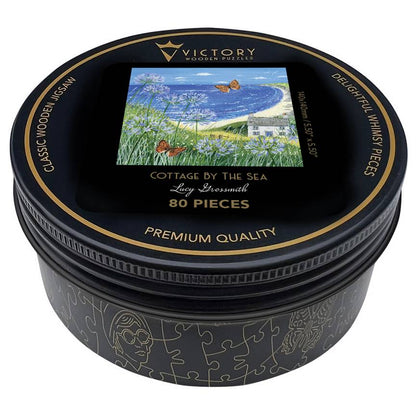 Victory Puzzles - Cottage By The Sea - 80 Piece Wooden Jigsaw Puzzle