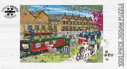 Emma Joustra - Along the Towpath - 1000 Piece Jigsaw Puzzle