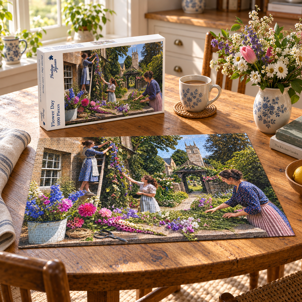 Heritage Jigsaws - Flower Day - 1000 Piece Jigsaw Puzzle