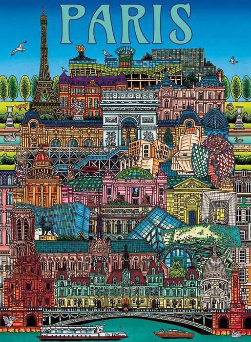 Gibsons - Paris Cityscape - 500 Piece Jigsaw Puzzle